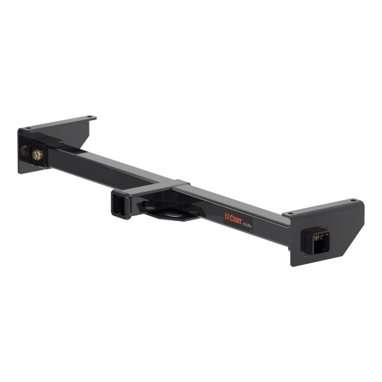 CURT RV Trailer Hitch with Adjustable Design and Durable Finish CURT RV hitch mounted on an RV, showcasing a gloss black finish for towing.