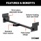 CURT RV Trailer Hitch with 3,500 lbs Capacity for RV Towing CURT RV hitch with 2-inch receiver tube, designed for towing cargo, trailers, or small vehicles behind RVs.