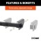 Durable CURT RV Trailer Hitch with Adjustable Frame Mount Design CURT RV trailer hitch mounted on RV, supports 5,000 lbs towing, fits 22-66 inch frames