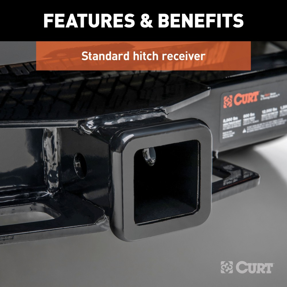 CURT class 3 multi-fit trailer hitch compatible with Chevrolet, Dodge, Ford, GMC, and Ram trucks.