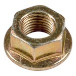 Lippert hex flange nut with 3/8 inch-24 threading, for axle systems