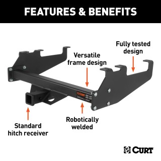 CURT Multi-Fit Trailer Hitch - Versatile Universal Towing Solution CURT multi-fit trailer hitch providing versatile towing, fits various vehicles, 15,000 lbs capacity, durable finish