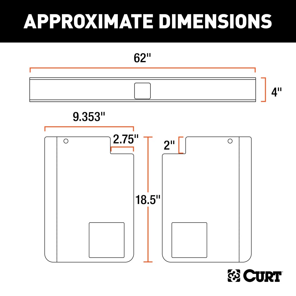 CURT Weld-On Trailer Hitch Receiver for Full-Size Trucks CURT weld on trailer hitch receiver, ideal for full-size trucks, rated class 5, 2-inch hitch, 15,000 lbs GTW.