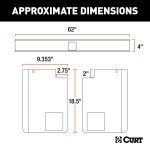 CURT Weld-On Trailer Hitch Receiver for Full-Size Trucks CURT weld on trailer hitch receiver, ideal for full-size trucks, rated class 5, 2-inch hitch, 15,000 lbs GTW.
