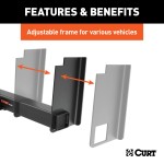 CURT Weld-On Trailer Hitch Receiver for Full-Size Trucks CURT weld on trailer hitch receiver, ideal for full-size trucks, rated class 5, 2-inch hitch, 15,000 lbs GTW.