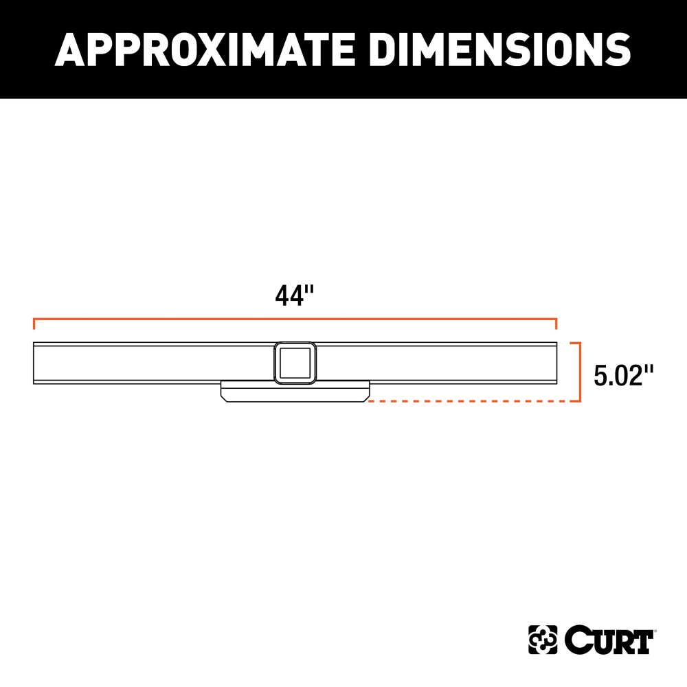 High-Capacity CURT Weld-On Trailer Hitch Receiver - 2-1/2 Inch CURT weld-on trailer hitch receiver for trucks, 16,000 lbs GTW, 2-1/2-inch receiver, high-strength steel construction