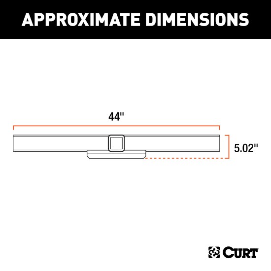 High-Capacity CURT Weld-On Trailer Hitch Receiver - 2-1/2 Inch CURT weld-on trailer hitch receiver for trucks, 16,000 lbs GTW, 2-1/2-inch receiver, high-strength steel construction