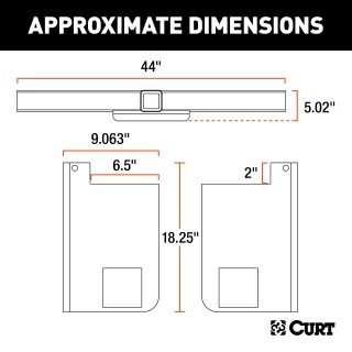 CURT Weld-On Trailer Hitch Receiver with Adjustable Fit CURT weld-on trailer hitch receiver made from high-strength steel
