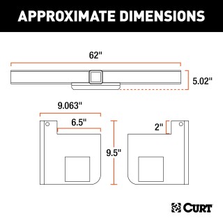 CURT Weld On Trailer Hitch Receiver for Full-Size Trucks CURT weld on trailer hitch receiver with adjustable frame for full-size trucks and SUVs.