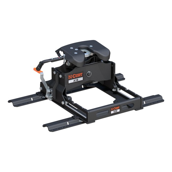 CURT A16 5th Wheel Hitch and S20 Slider for Towing Stability CURT A16 5th wheel hitch with S20 slider ensuring smooth, quiet, and powerful towing of up to 16,000 lbs.