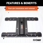 CURT 5th Wheel to Gooseneck Adapter Plate with 25,000 lbs Capacity CURT gooseneck adapter plate for 5th wheel setup, black carbide finish, 2-5/16" ball, for versatile trailer towing