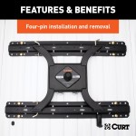 CURT Spyder Gooseneck 5th Wheel Adapter Plate for Towing CURT Spyder gooseneck adapter for 5th wheel towing setup in truck bed.