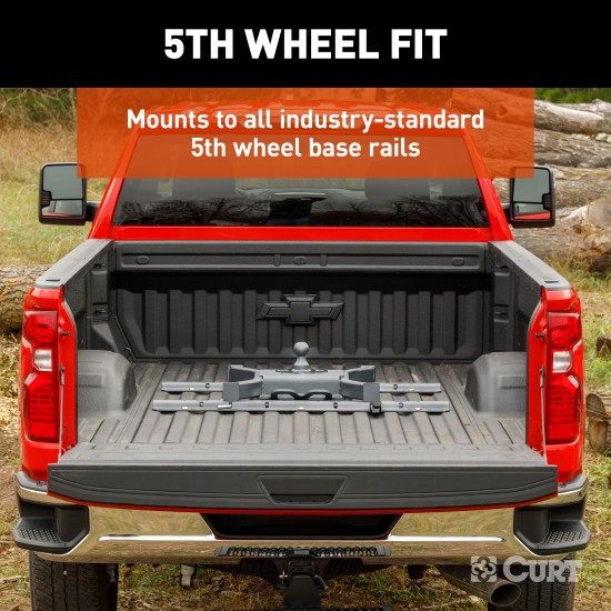 CURT 5th Wheel Gooseneck Adapter with 30K GTW Capacity CURT 5th Wheel Gooseneck Adapter Plate with ball hitch for versatile towing.