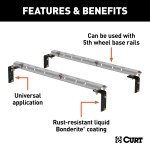CURT Universal 5th Wheel Brackets for Secure Hitch Installation CURT universal 5th wheel brackets providing a secure mounting point for hitch installation
