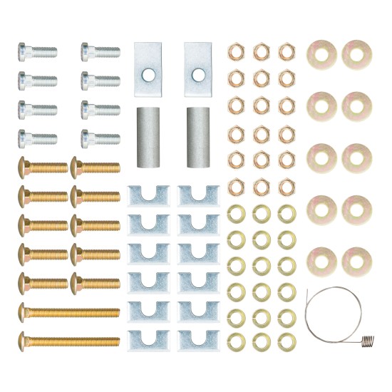 CURT 5th wheel trailer hitch bracket kit with zinc-plated bolts for universal bed installation