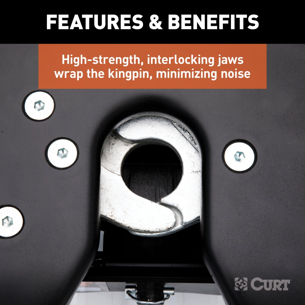 CURT A16 5th wheel hitch with durability, stability and noise reduction features.