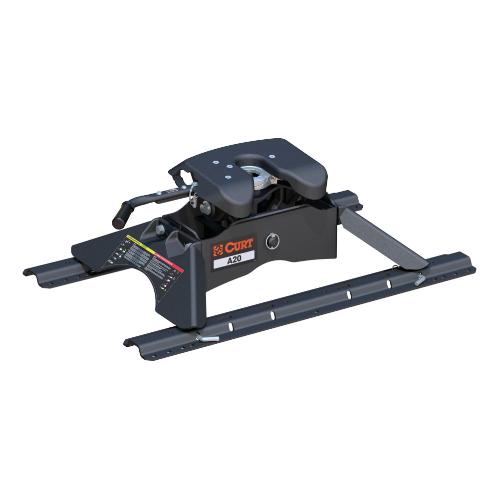 CURT A20 5th Wheel Hitch for Smooth Quieter Towing Experience CURT A20 5th wheel hitch with patented cast yoke and black carbide finish