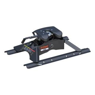 CURT A20 5th Wheel Hitch for Smooth Quieter Towing Experience CURT A20 5th wheel hitch with patented cast yoke and black carbide finish