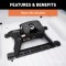 CURT A20 5th Wheel Hitch for Smooth Quieter Towing Experience CURT A20 5th wheel hitch with patented cast yoke and black carbide finish