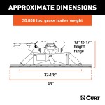 CURT A30 5th Wheel Hitch - Smoother and Quieter Towing CURT A30 5th wheel hitch offering 30,000 lbs capacity with advanced technology