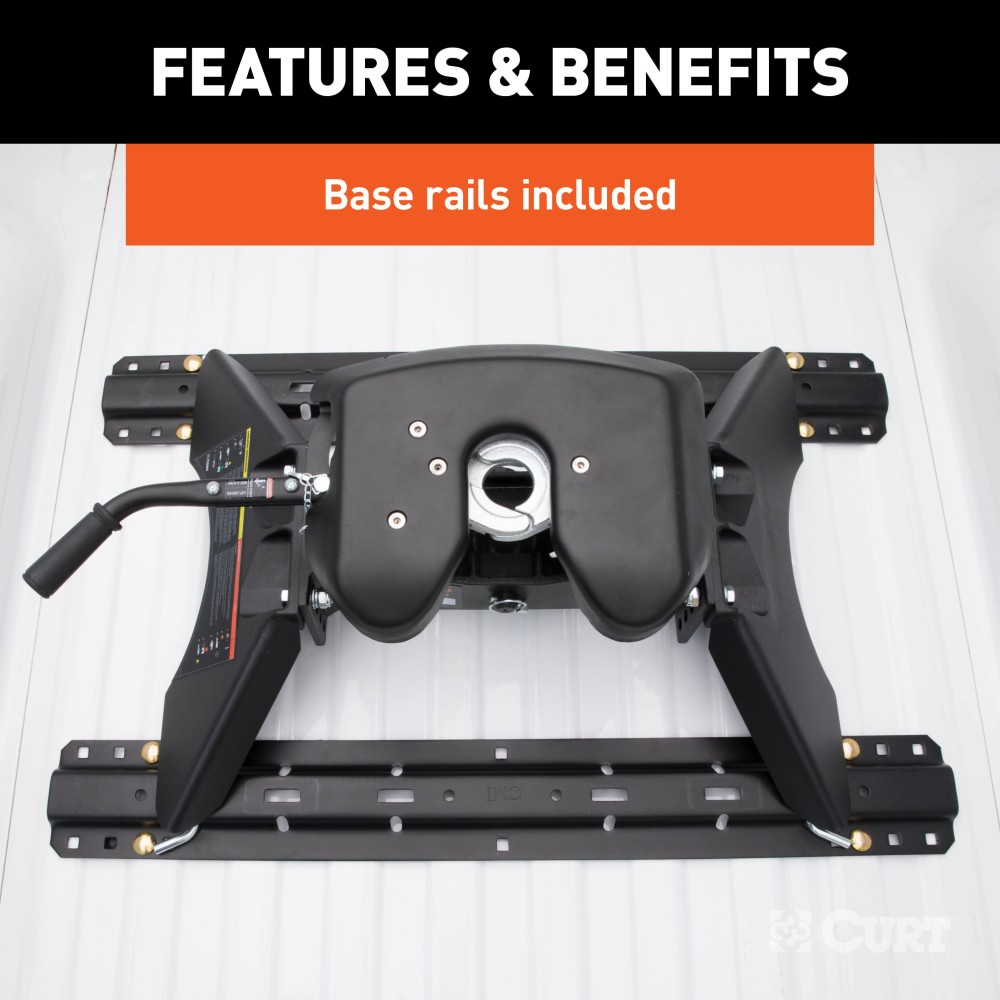 CURT A30 5th Wheel Hitch - Smoother and Quieter Towing CURT A30 5th wheel hitch offering 30,000 lbs capacity with advanced technology