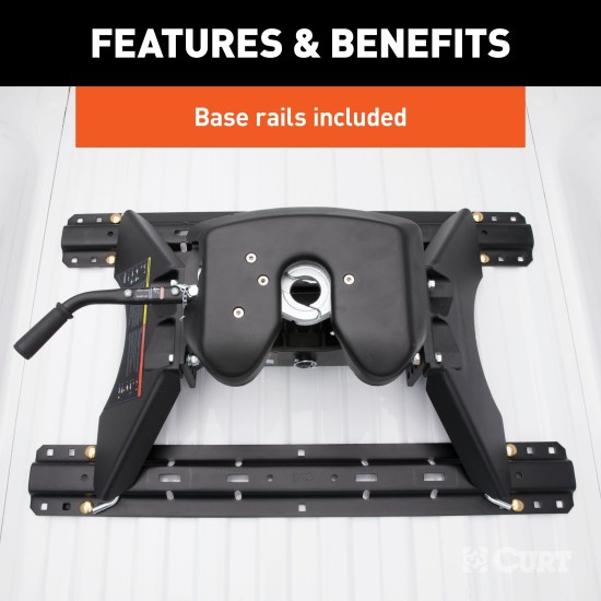 CURT A30 5th Wheel Hitch - Smoother and Quieter Towing CURT A30 5th wheel hitch offering 30,000 lbs capacity with advanced technology
