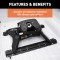 CURT 5th Wheel Base Rails with Durable Carbide Finish CURT 5th wheel base rails featuring industry-standard compatibility and durable finish.