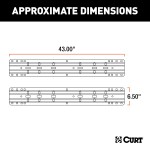 CURT 5th Wheel Base Rails with Industry Standard Fitment CURT 5th wheel base rails with corrosion-resistant A-coat and powder coat finish for durable towing.