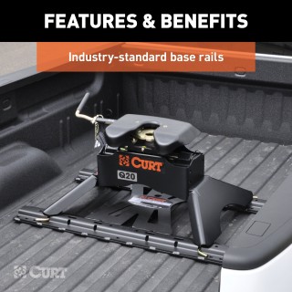 CURT 5th Wheel Adapter Plate for Gooseneck Trailer Hitches CURT 5th wheel adapter plate converting gooseneck hitch to rails