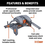 CURT PowerRide 30K 5th Wheel Hitch for Professional Towing CURT PowerRide 30K 5th wheel hitch with multi-directional tilt and self-resetting handle