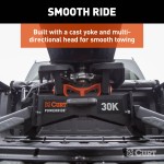 CURT PowerRide 30K 5th Wheel Hitch for Professional Towing CURT PowerRide 30K 5th wheel hitch with multi-directional tilt and self-resetting handle