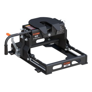 CURT E16 5th Wheel Trailer Hitch with Dual-Pivot Head CURT E16 5th wheel hitch with 16,000 lbs capacity, dual-pivot head and anti-rattle skid plate.