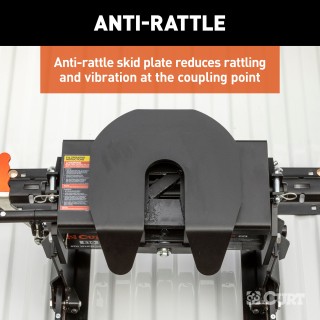 CURT E16 5th Wheel Trailer Hitch with Dual-Pivot Head CURT E16 5th wheel hitch with 16,000 lbs capacity, dual-pivot head and anti-rattle skid plate.