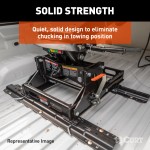 CURT A20 5th Wheel Hitch with S20 Slider for Smooth Towing CURT A20 5th wheel hitch with S20 slider, offering smooth, quiet towing.
