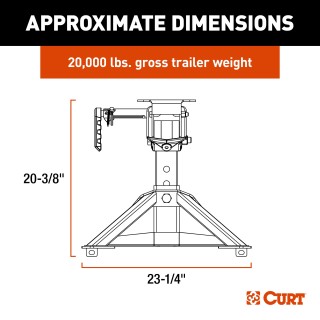CrossWing 5th Wheel Hitch with 20,000 lb Capacity and ShockDrop Tech CrossWing 5th wheel hitch featuring ShockDrop technology and a lightweight, durable steel frame.