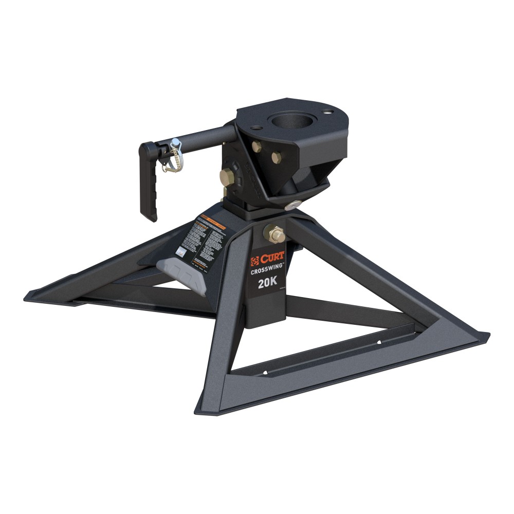 CrossWing 5th Wheel Hitch with ShockDrop Technology and Easy Setup CrossWing 5th wheel hitch featuring ShockDrop technology, durable steel construction, and a lightweight design for smooth towing.