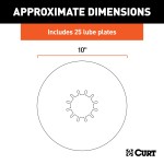 CURT Lube Plate for 5th Wheel Hitch - Pack of 25 10-inch CURT lube plate on a 5th wheel trailer kingpin, reducing wear and grease