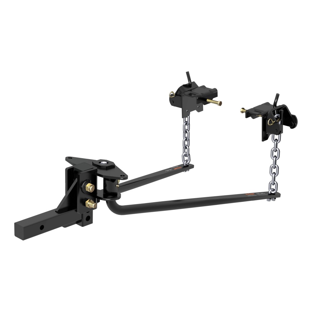 CURT Round Bar Weight Distribution Hitch with Lubrication System CURT weight distribution hitch offering smooth towing with lubrication