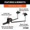CURT Round Bar Weight Distribution Hitch with Lubrication System CURT weight distribution hitch featuring integrated lubrication and heavy-duty construction