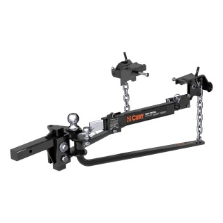 CURT Round Bar Weight Distribution Hitch for Smooth Towing CURT round bar weight distribution hitch with sway control for trailers and campers.