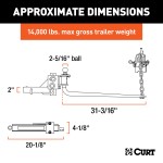 CURT Round Bar Weight Distribution Hitch for Smooth Towing CURT round bar weight distribution hitch with sway control for trailers and campers.