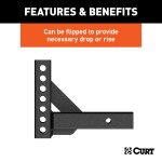 CURT Weight Distribution Replacement Shank for Towing CURT weight distribution replacement shank designed for heavy-duty towing and compatibility with 2 inch hitch receivers.