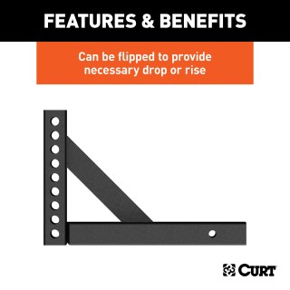 CURT Weight Distribution Replacement Shank for Heavy-Duty Towing CURT weight distribution shank designed for towing with 2-inch receiver compatibility.