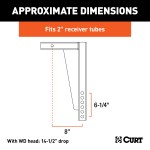 CURT Weight Distribution Replacement Shank for Heavy-Duty Towing CURT weight distribution replacement shank made of steel for 2 inch hitch receivers