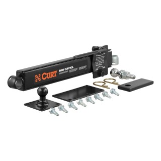 CURT sway control unit installed to stabilize trailer and reduce sway during towing