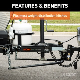 CURT Sway Control Unit - Easy Install for Stable Towing CURT sway control unit installed to stabilize trailer and reduce sway during towing