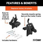 CURT Weight Distribution Hitch Brackets for Spring Bars CURT weight distribution hitch bracket providing secure spring bar attachment