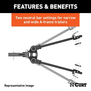 CURT TruTrack weight distribution hitch featuring integrated sway control and adjustable brackets for trailers.