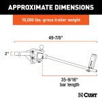 CURT TruTrack weight distribution hitch with integrated sway control system