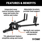 CURT TruTrack weight distribution hitch with integrated sway control system